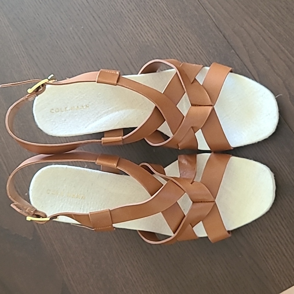Cole Haan wedge sandals NWOT